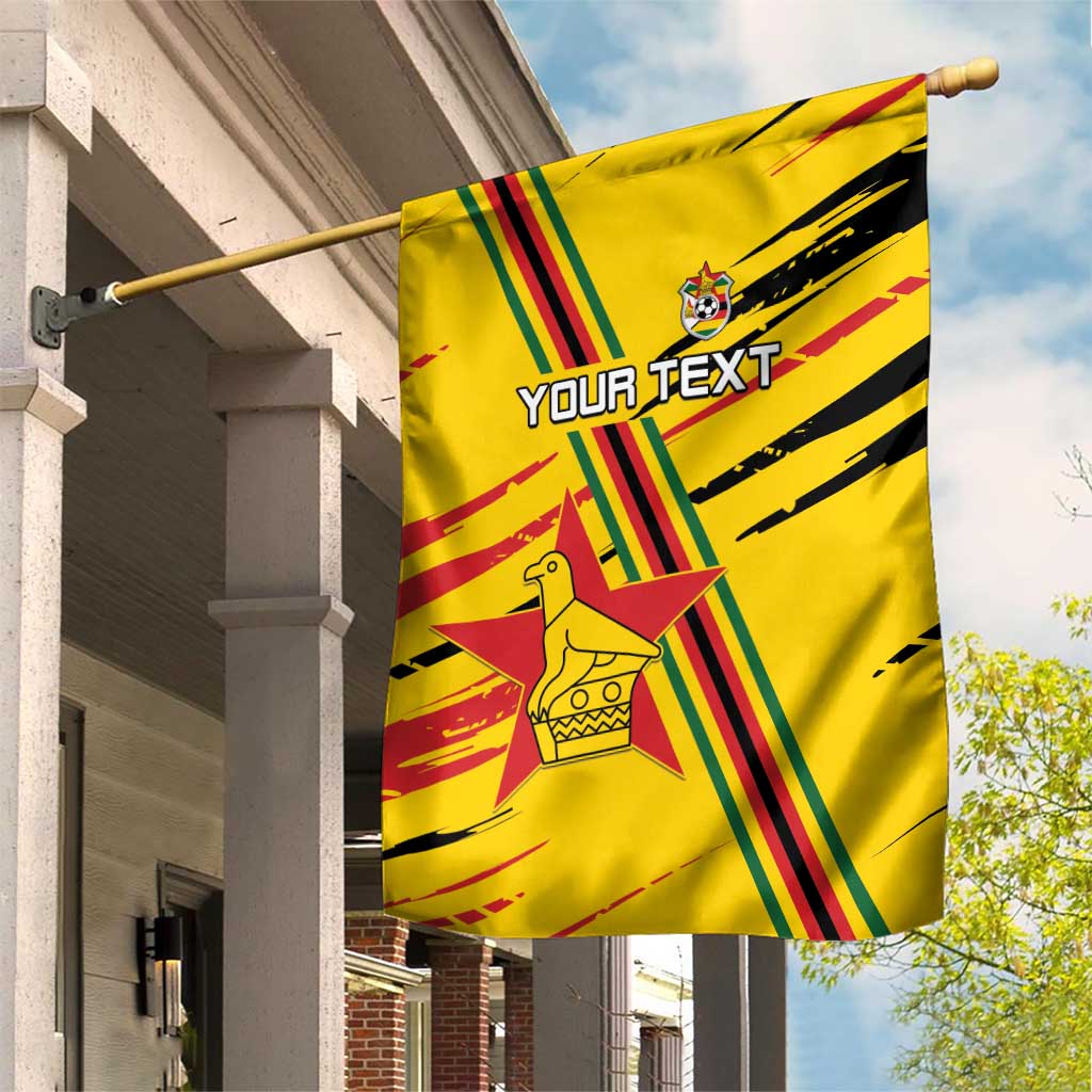 Custom Zimbabwe Football Garden Flag Grunge Style LT15