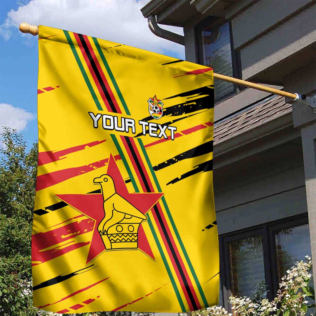 Custom Zimbabwe Football Garden Flag Grunge Style LT15