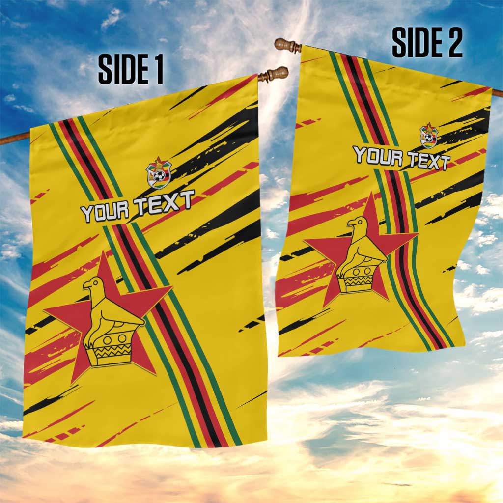 Custom Zimbabwe Football Garden Flag Grunge Style LT15