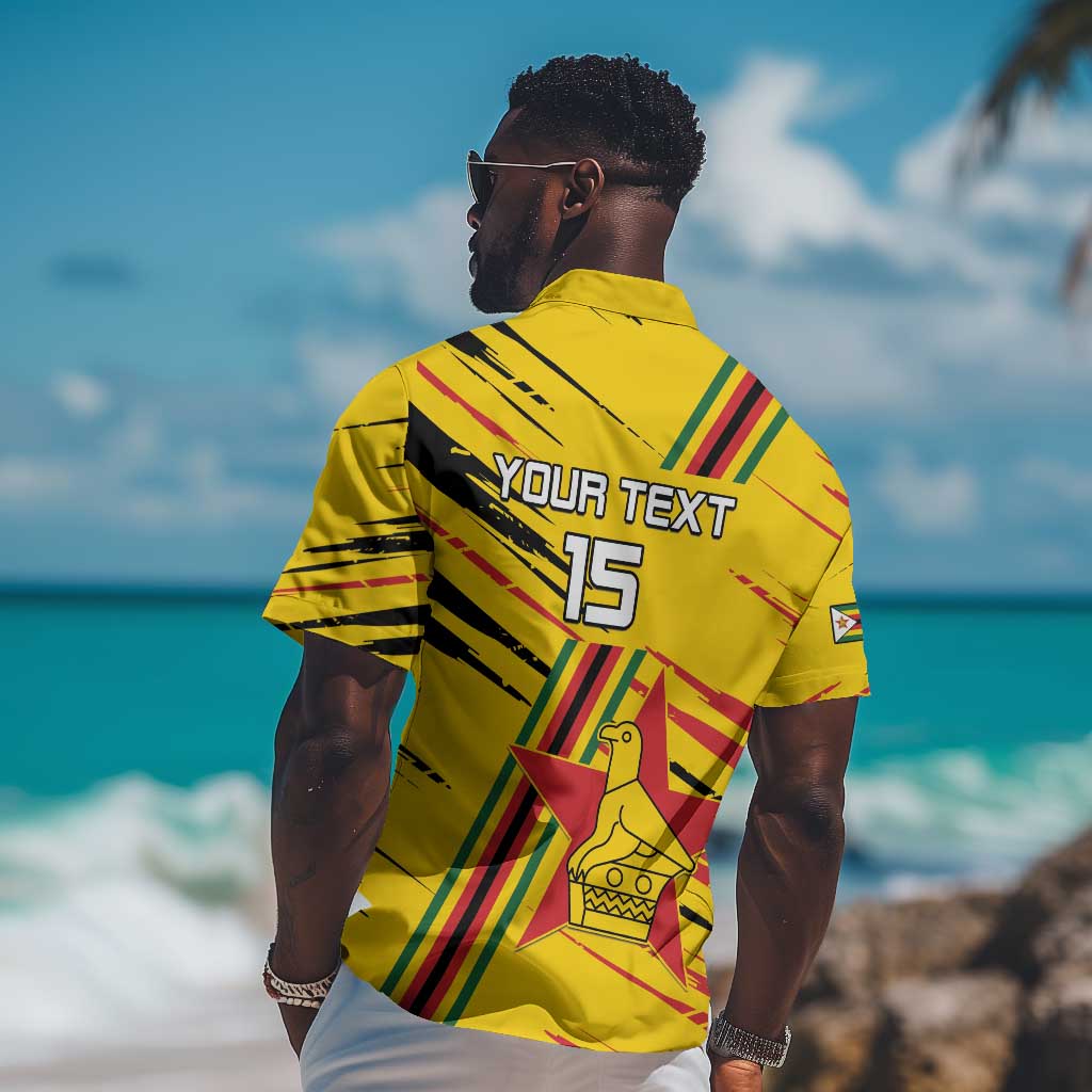 Custom Zimbabwe Football Hawaiian Shirt Grunge Style LT15