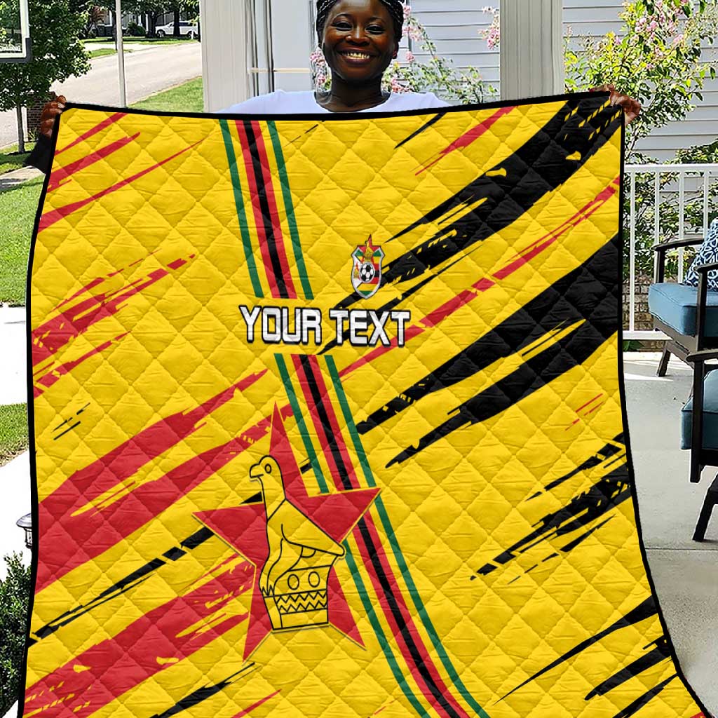 Custom Zimbabwe Football Quilt Grunge Style LT15