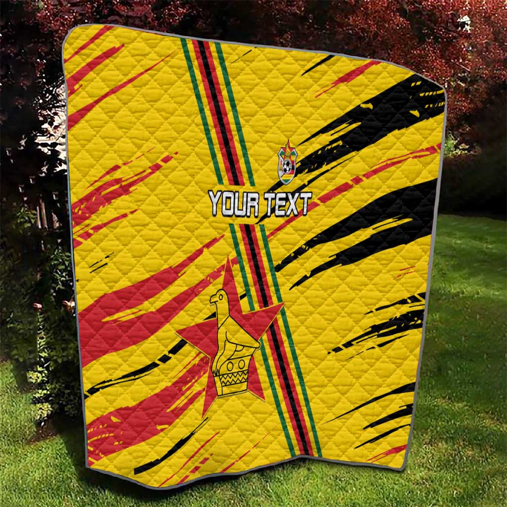 Custom Zimbabwe Football Quilt Grunge Style LT15