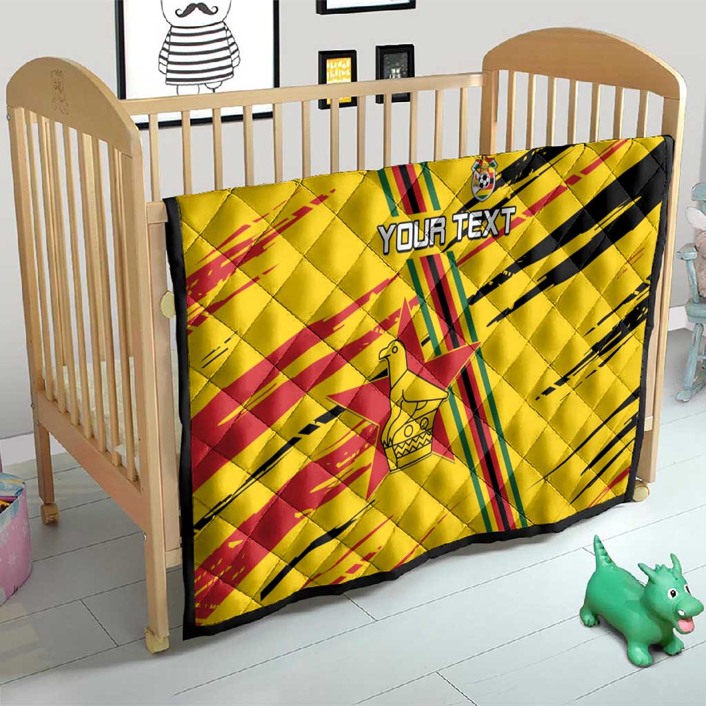 Custom Zimbabwe Football Quilt Grunge Style LT15
