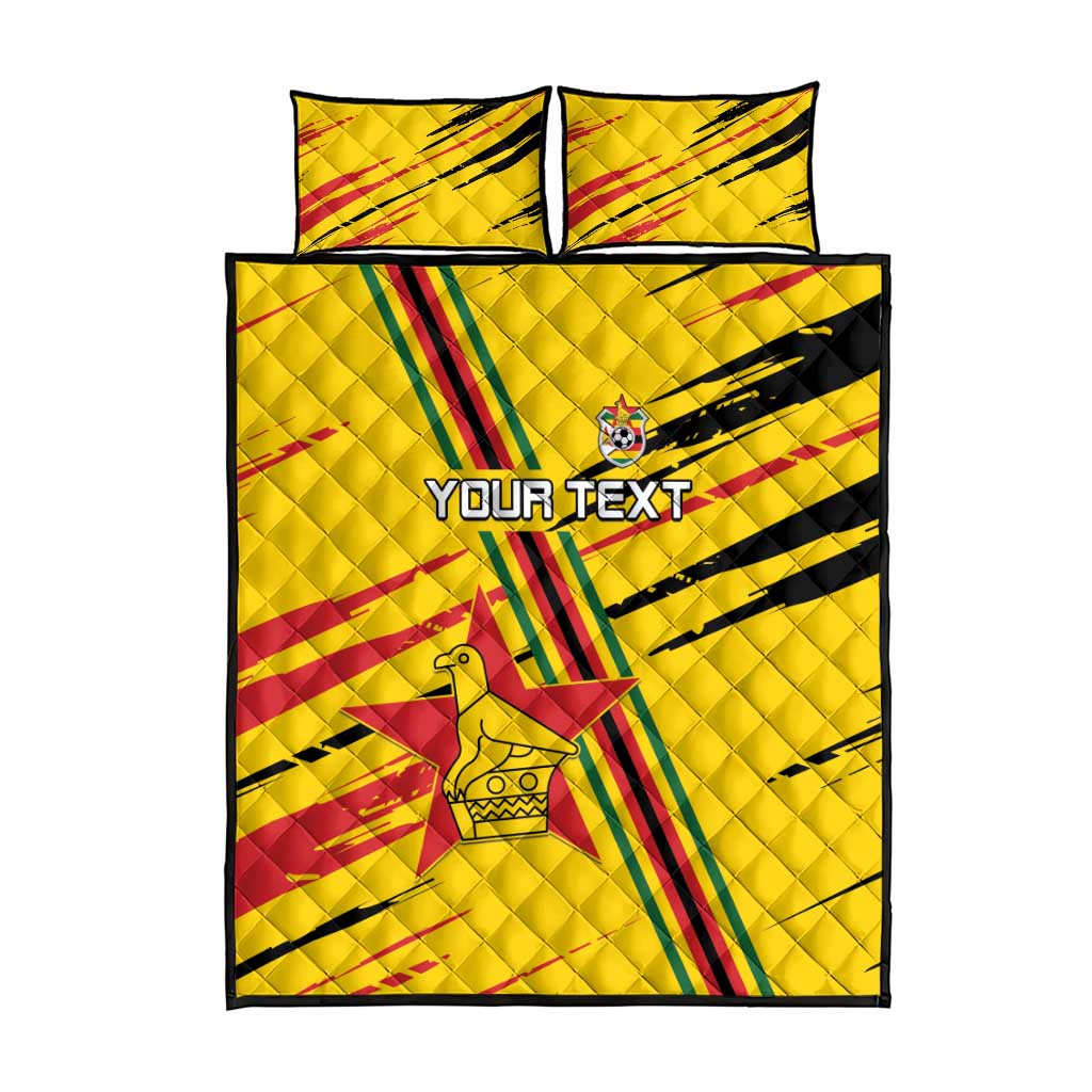Custom Zimbabwe Football Quilt Bed Set Grunge Style LT15