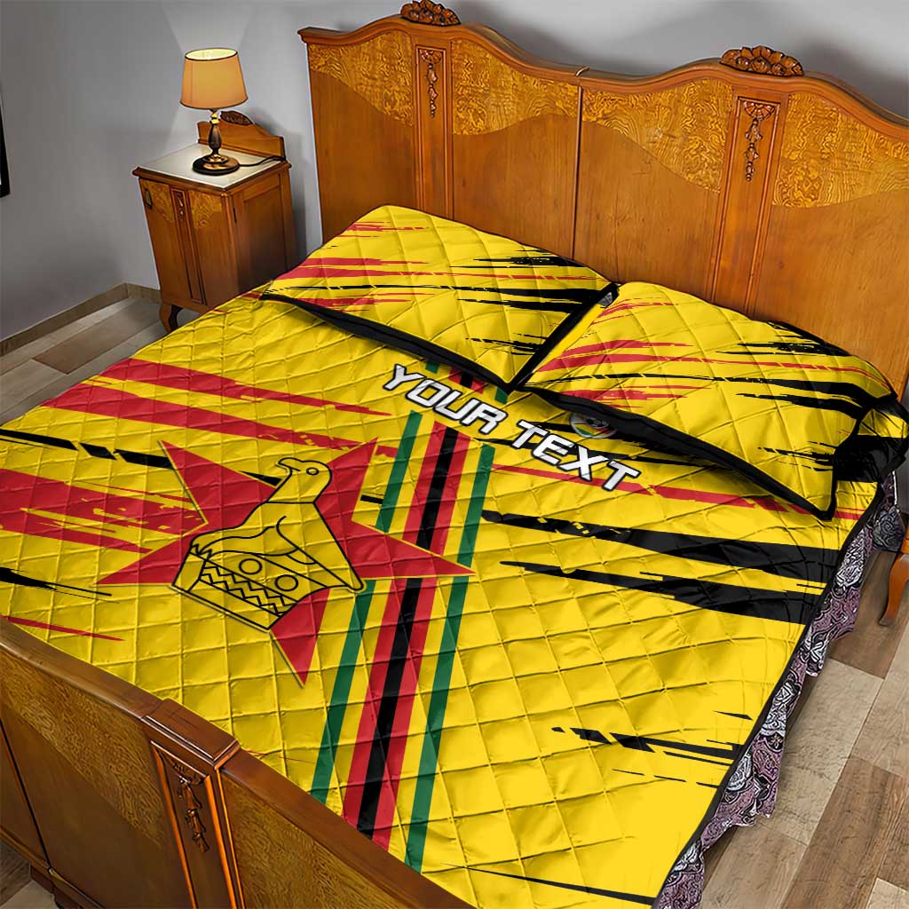 Custom Zimbabwe Football Quilt Bed Set Grunge Style LT15