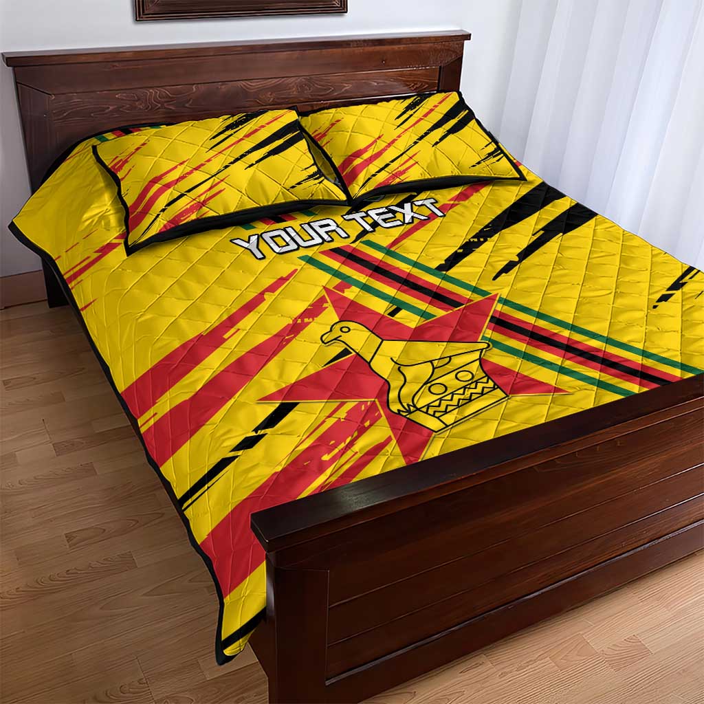 Custom Zimbabwe Football Quilt Bed Set Grunge Style LT15