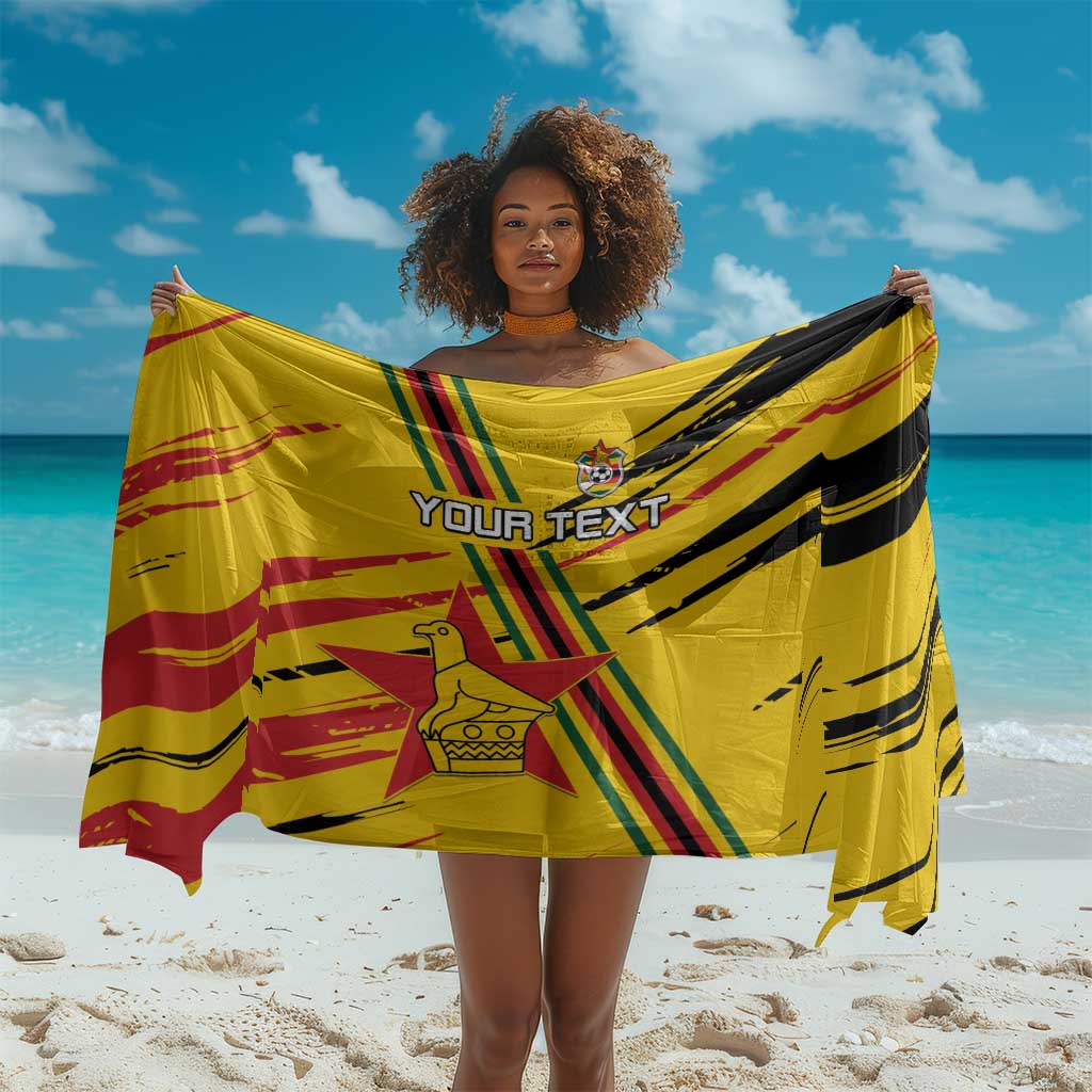 Custom Zimbabwe Football Sarong Grunge Style LT15