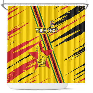 Custom Zimbabwe Football Shower Curtain Go Warriors LT15
