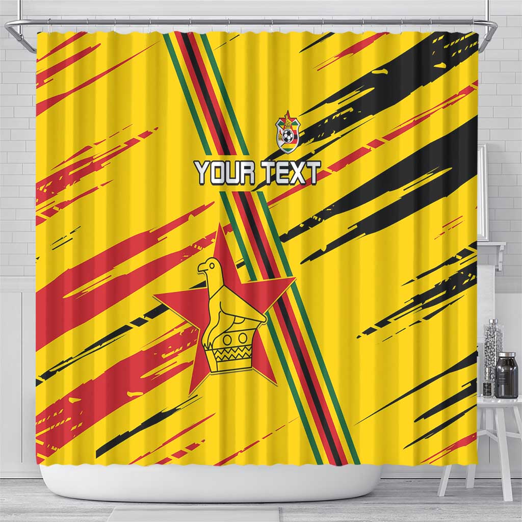 Custom Zimbabwe Football Shower Curtain Go Warriors LT15