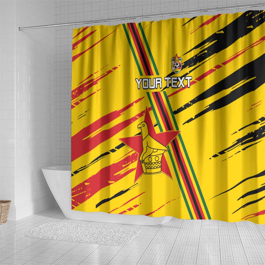 Custom Zimbabwe Football Shower Curtain Go Warriors LT15