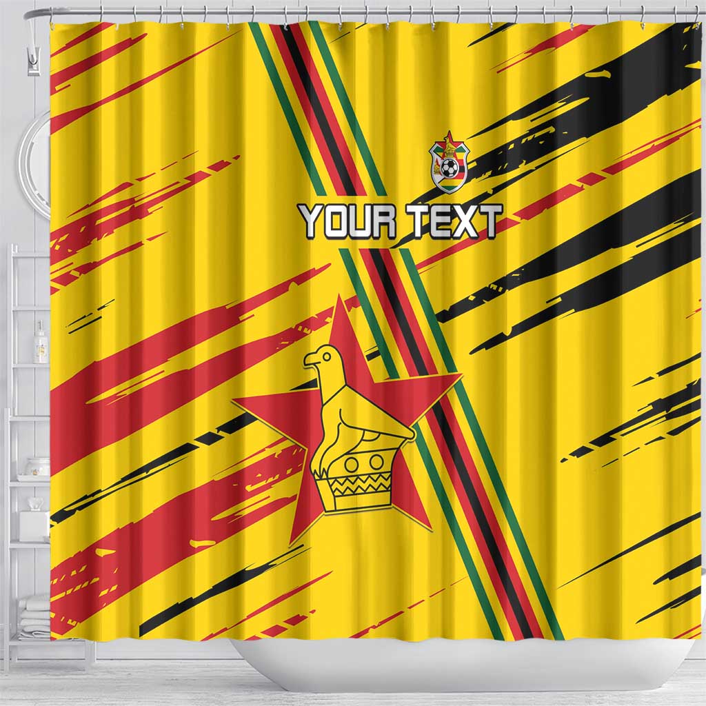 Custom Zimbabwe Football Shower Curtain Go Warriors LT15