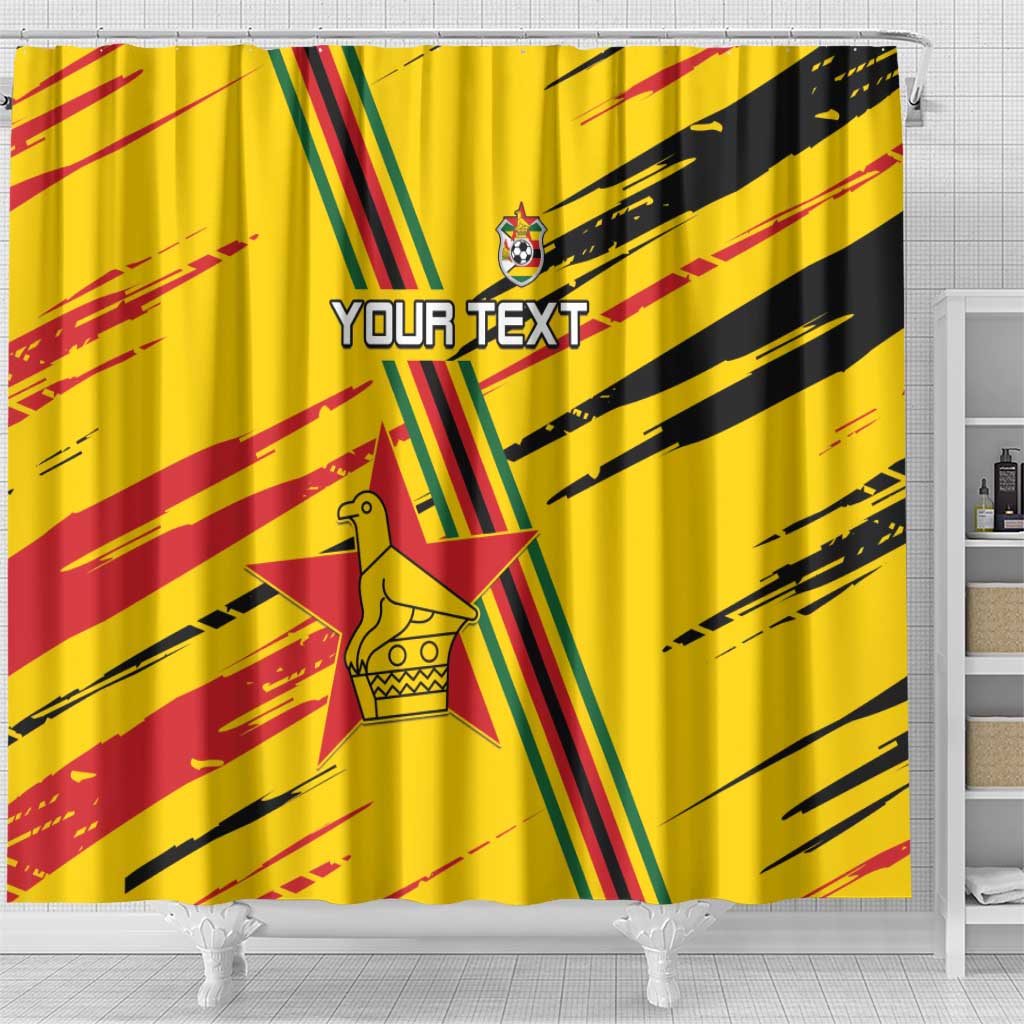 Custom Zimbabwe Football Shower Curtain Go Warriors LT15