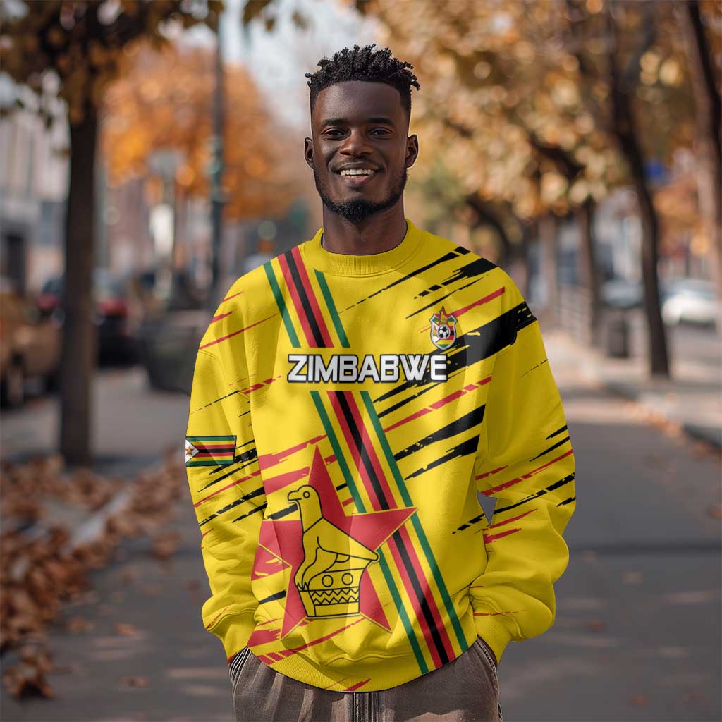 Custom Zimbabwe Football Sweatshirt Grunge Style LT15