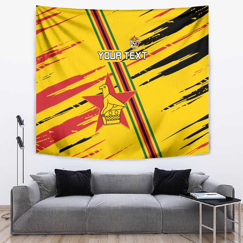 Custom Zimbabwe Football Tapestry Grunge Style LT15