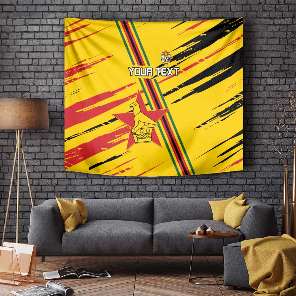 Custom Zimbabwe Football Tapestry Grunge Style LT15
