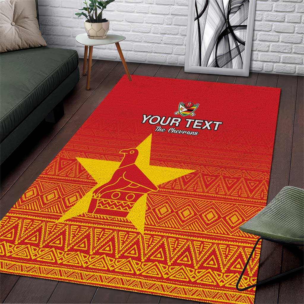 Custom Zimbabwe Cricket Area Rug Go Champions LT15