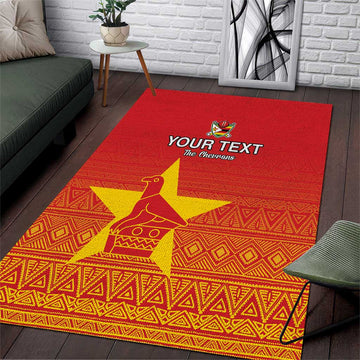 Custom Zimbabwe Cricket Area Rug Go Champions LT15