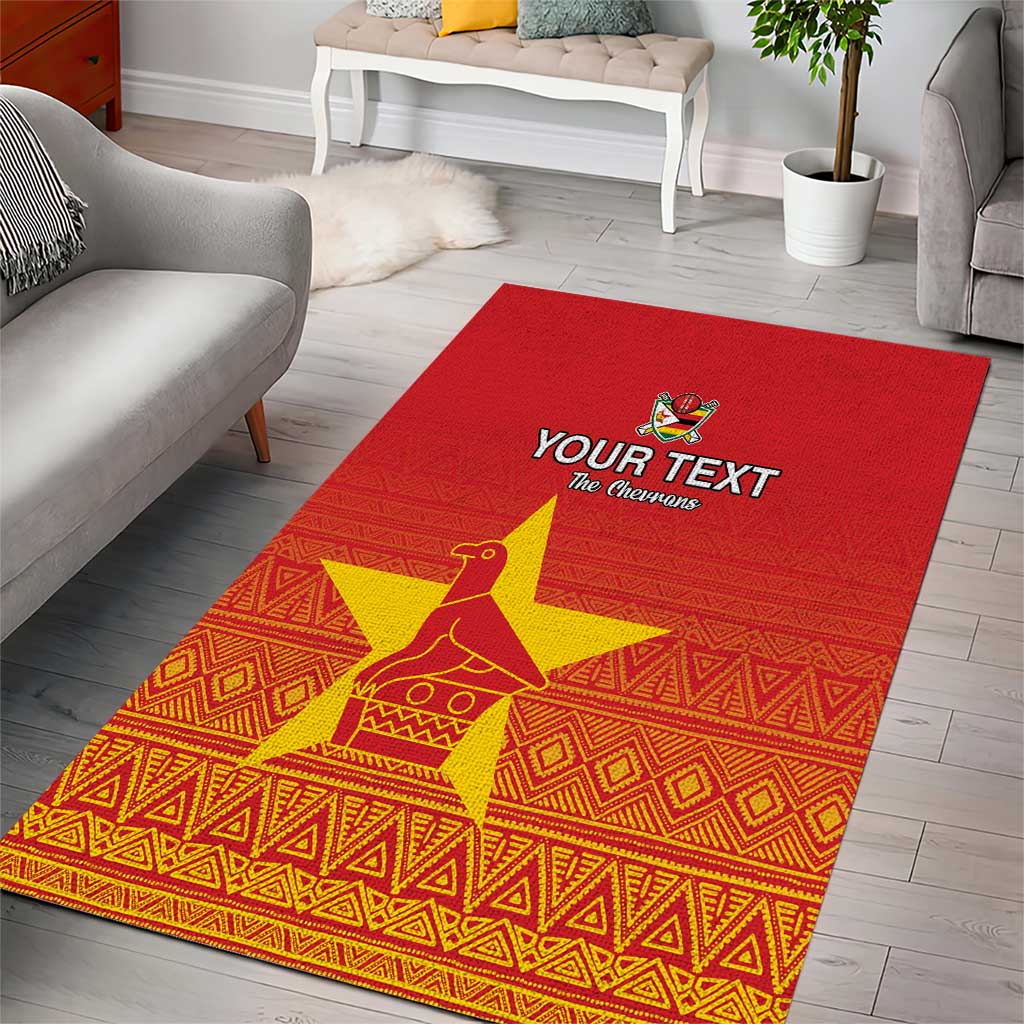 Custom Zimbabwe Cricket Area Rug Go Champions LT15