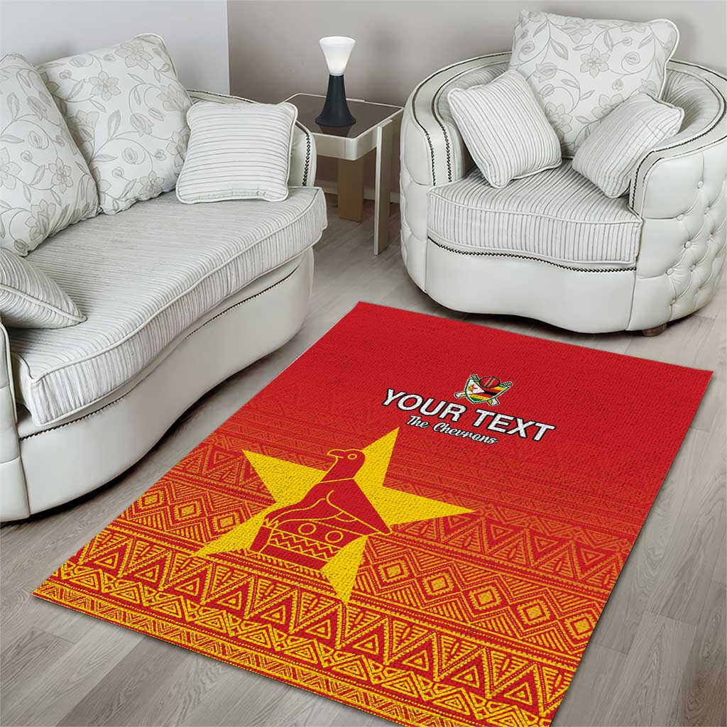 Custom Zimbabwe Cricket Area Rug Go Champions LT15