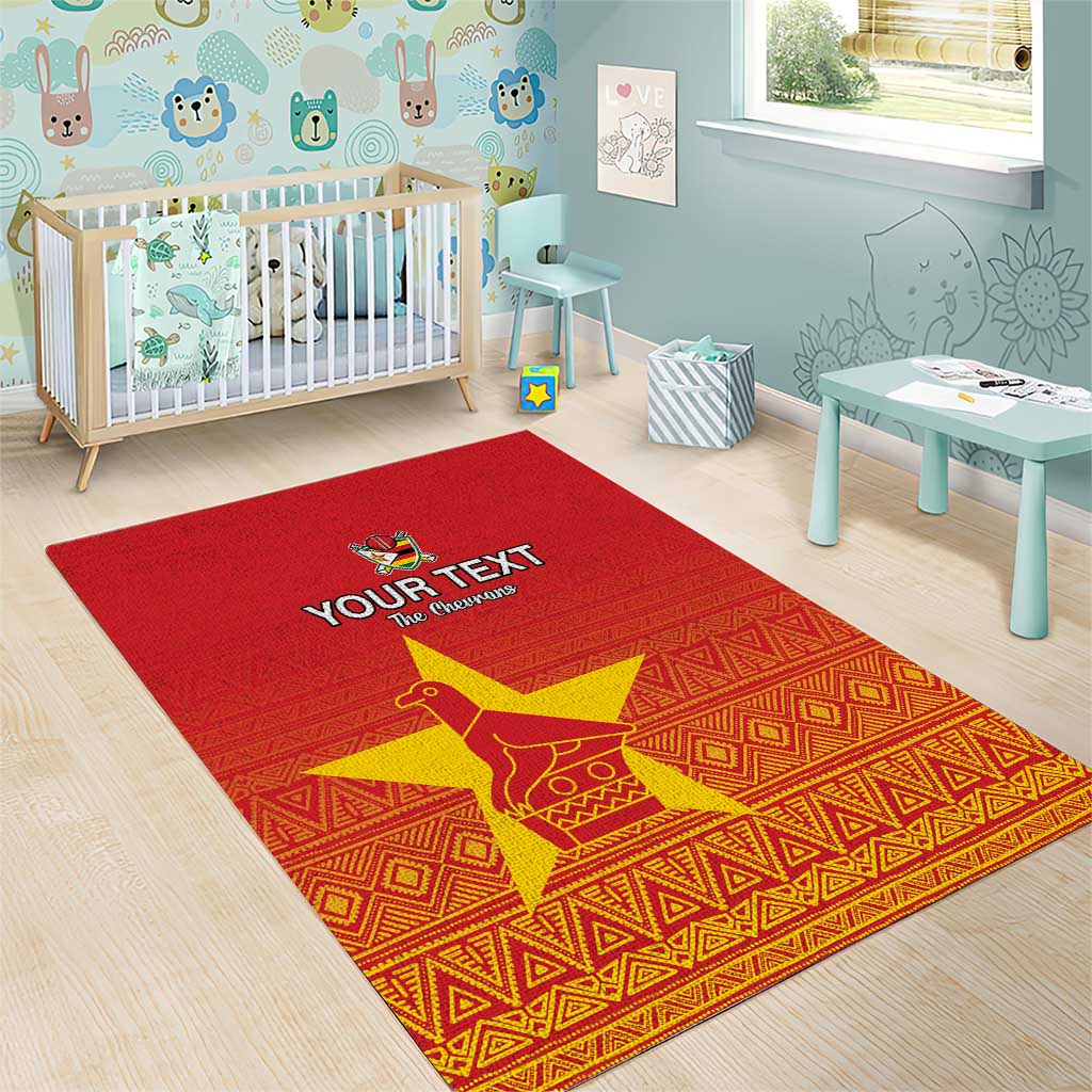 Custom Zimbabwe Cricket Area Rug Go Champions LT15
