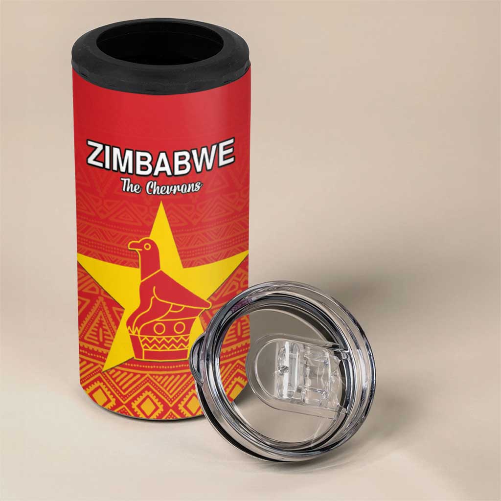 Custom Zimbabwe Cricket 4 in 1 Can Cooler Tumbler Go Champions LT15