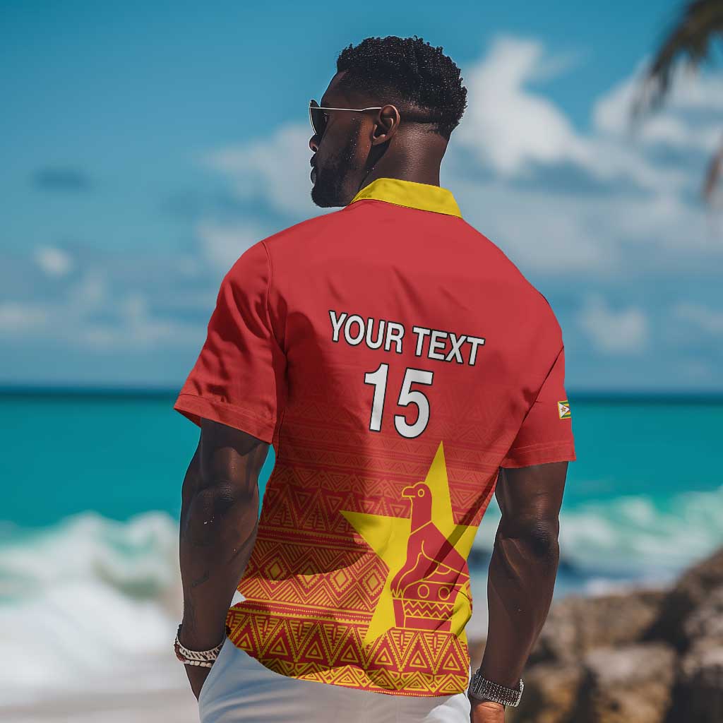 Custom Zimbabwe Cricket Hawaiian Shirt Go Champions LT15