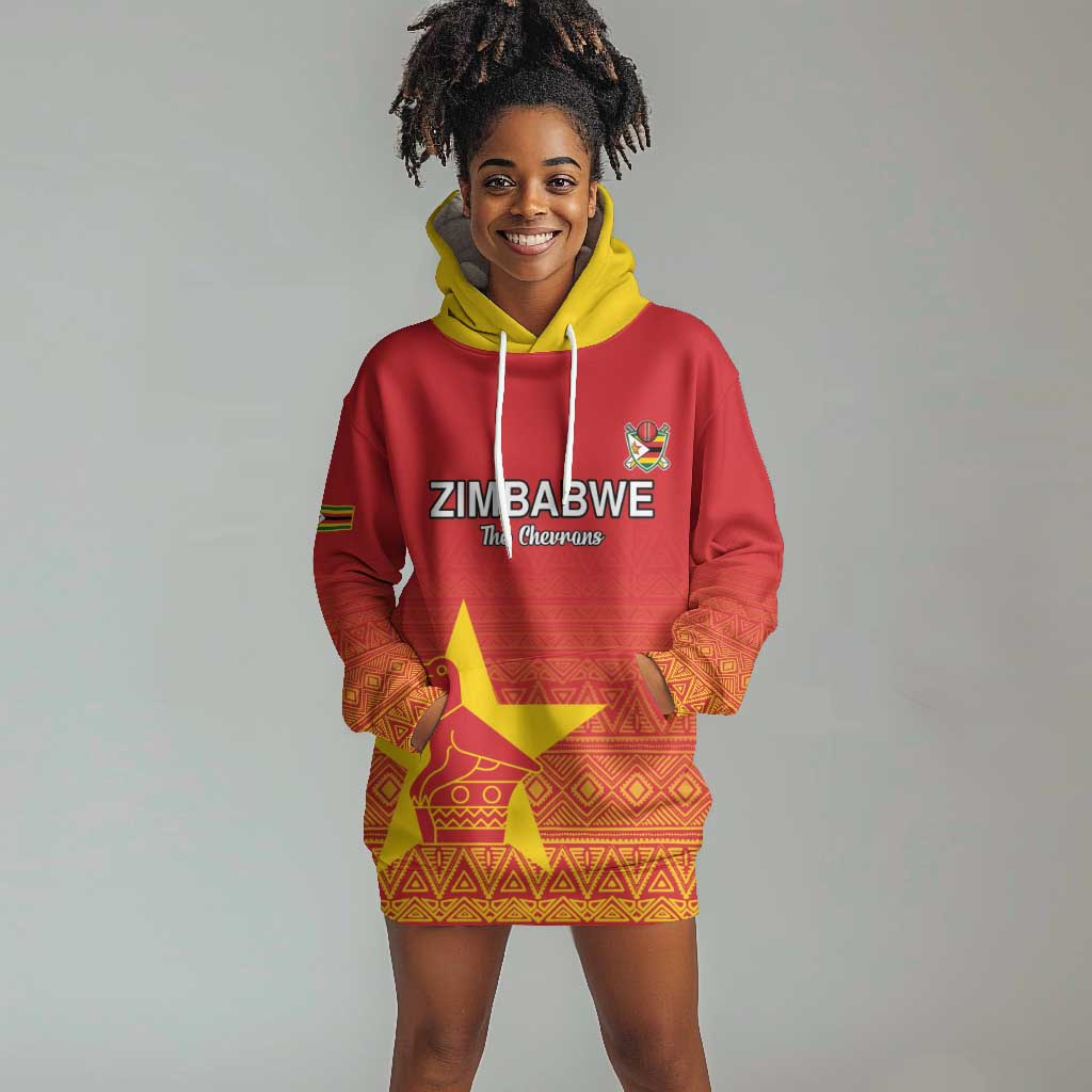 Custom Zimbabwe Cricket Hoodie Dress Go Champions LT15
