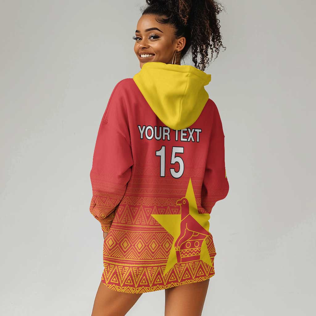 Custom Zimbabwe Cricket Hoodie Dress Go Champions LT15