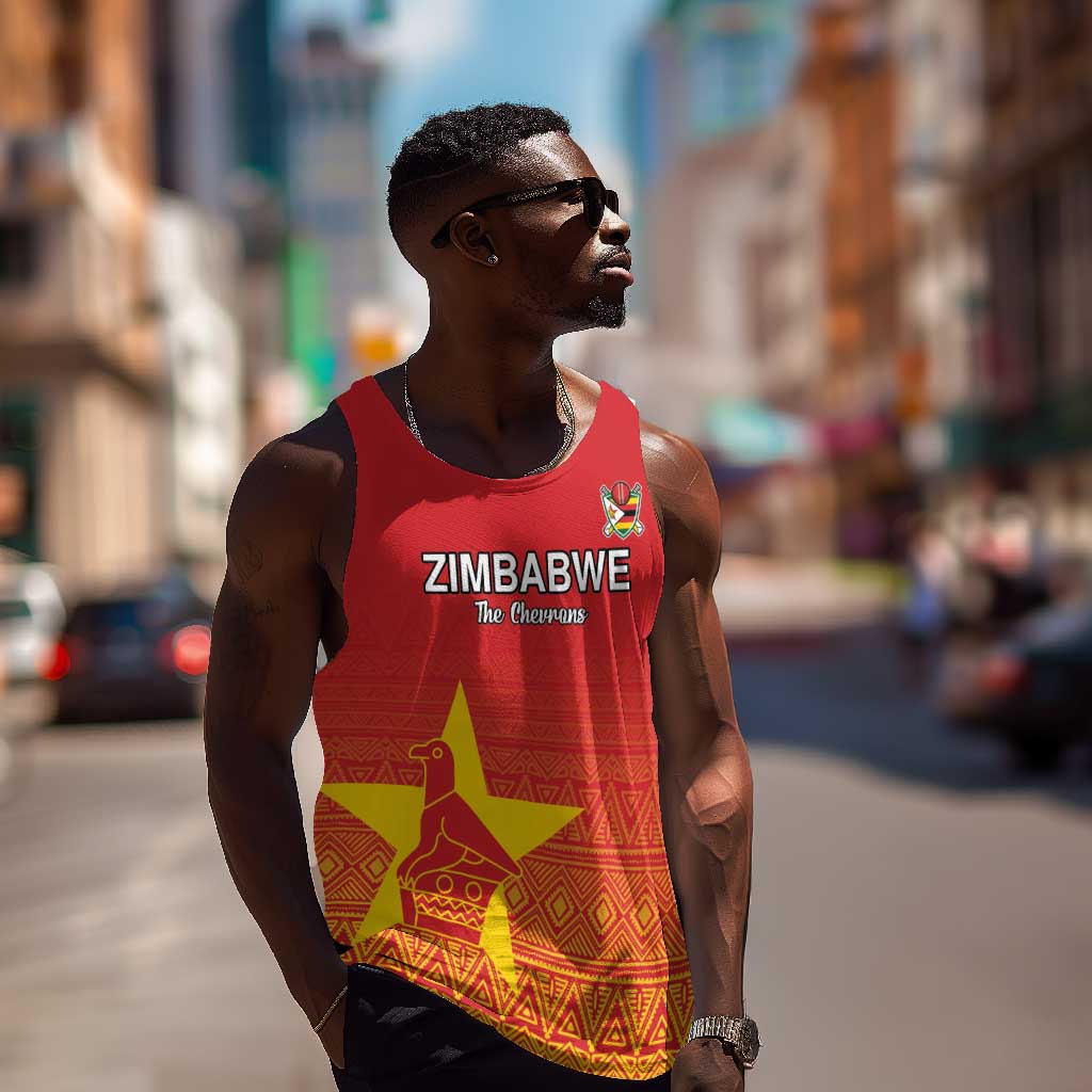 Custom Zimbabwe Cricket Men Tank Top Go Champions LT15