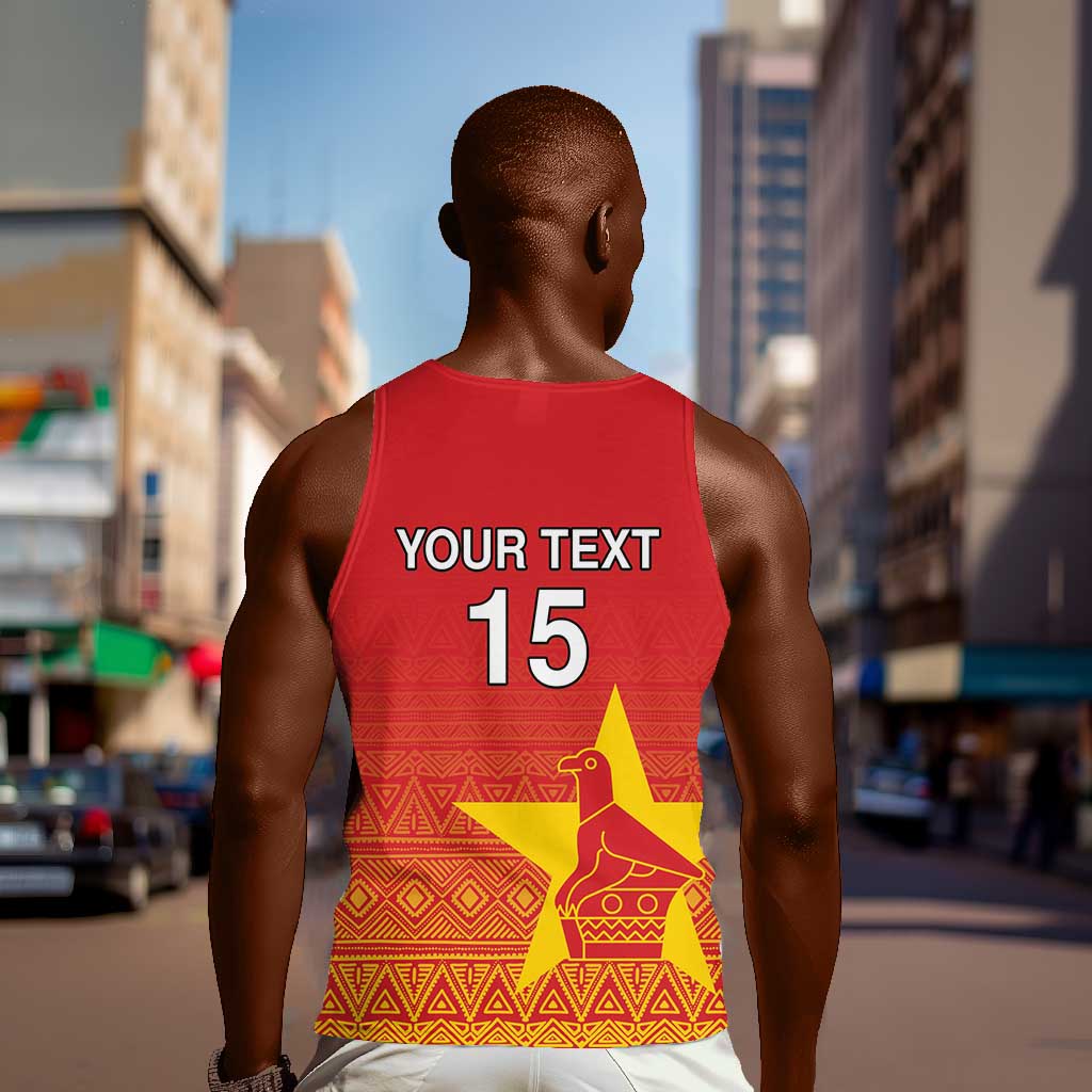 Custom Zimbabwe Cricket Men Tank Top Go Champions LT15