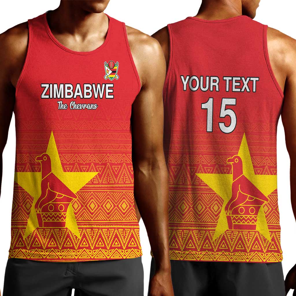 Custom Zimbabwe Cricket Men Tank Top Go Champions LT15