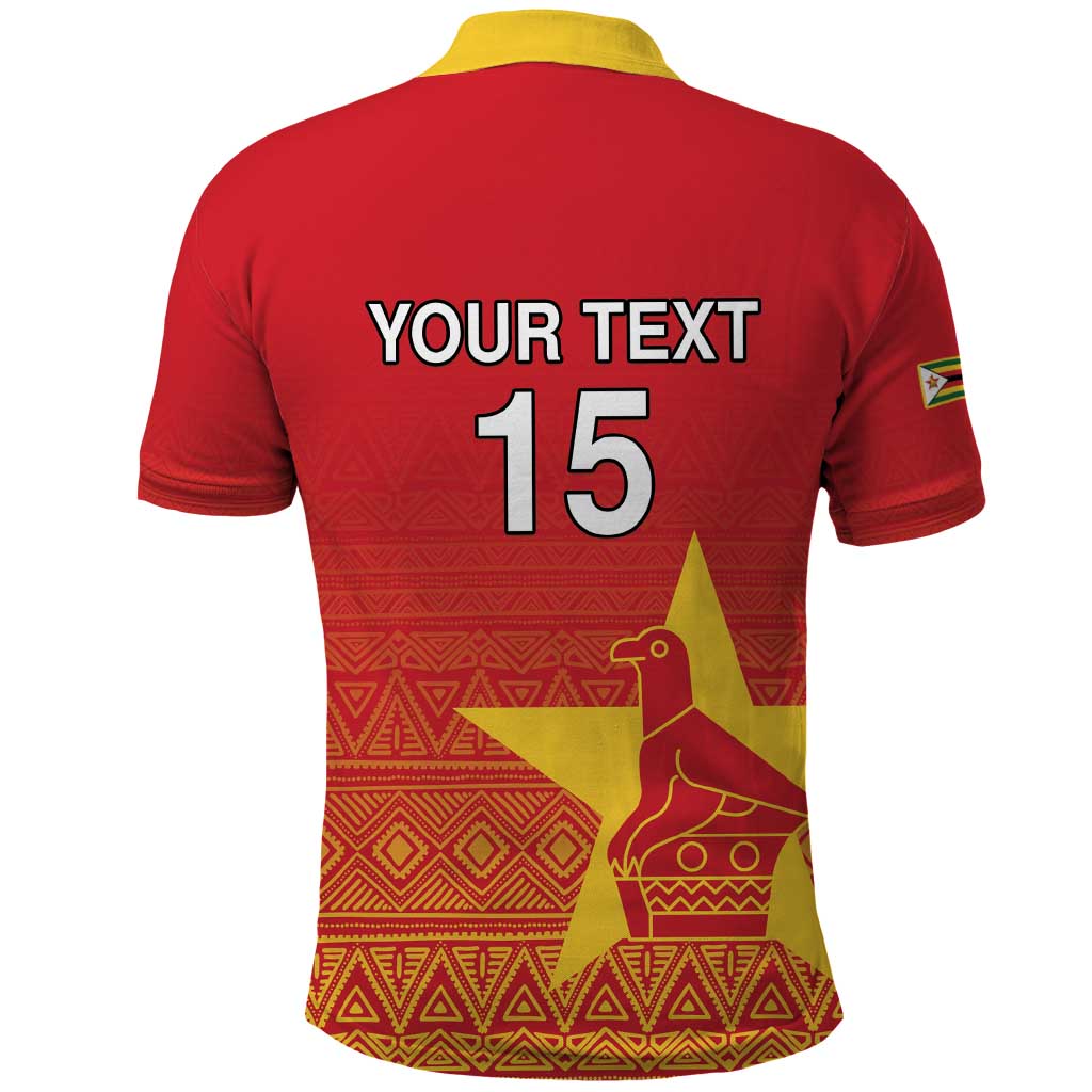 Custom Zimbabwe Cricket Polo Shirt Go Chevrons LT15