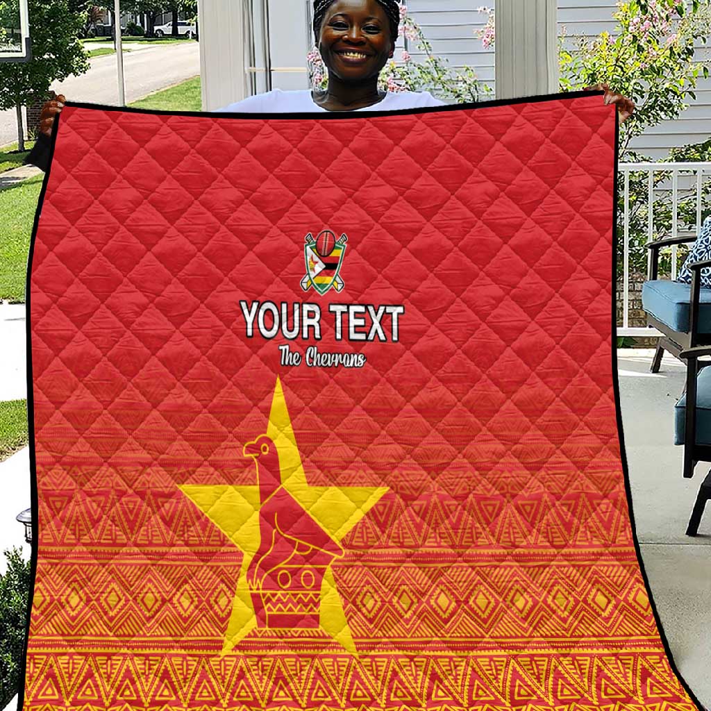 Custom Zimbabwe Cricket Quilt Go Champions LT15