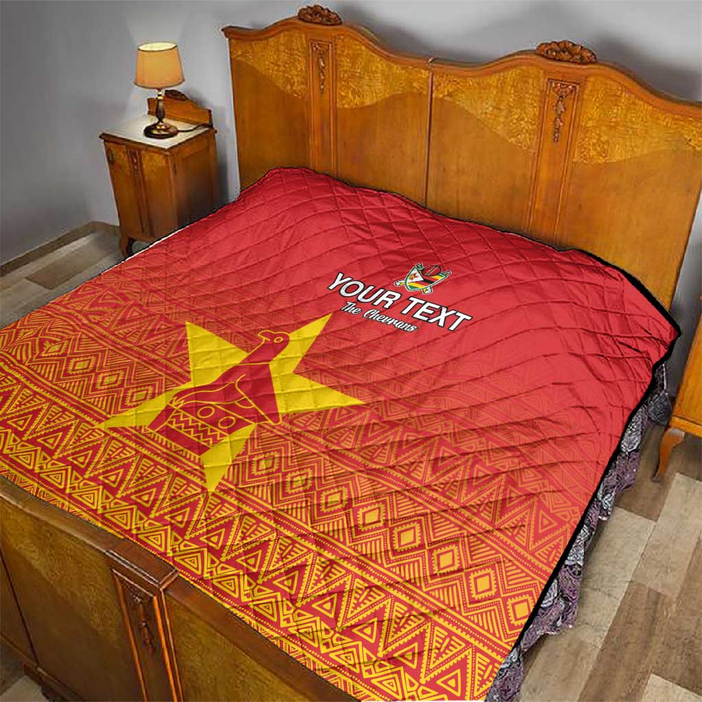 Custom Zimbabwe Cricket Quilt Go Champions LT15