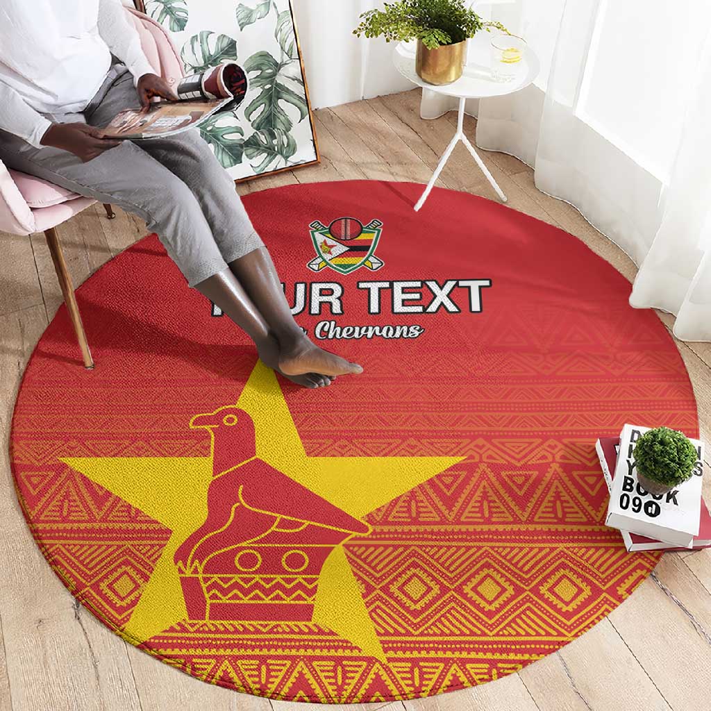Custom Zimbabwe Cricket Round Carpet Go Champions LT15