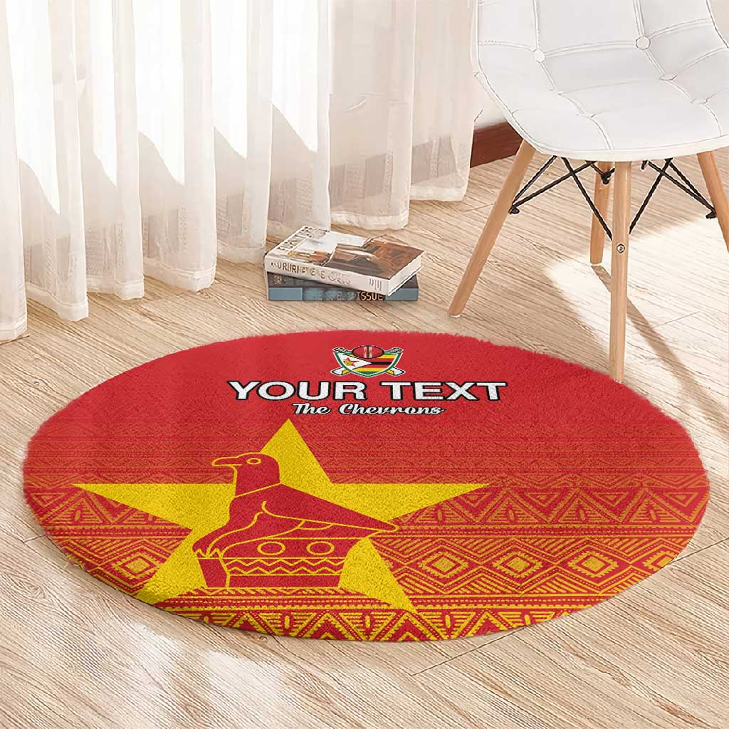 Custom Zimbabwe Cricket Round Carpet Go Champions LT15
