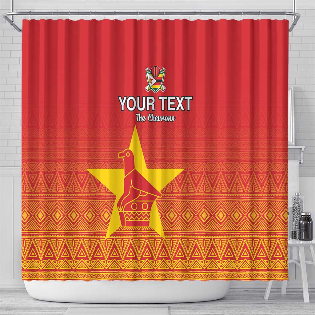 Custom Zimbabwe Cricket Shower Curtain Go Chevrons LT15