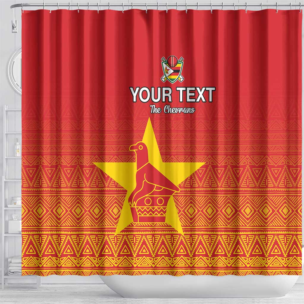 Custom Zimbabwe Cricket Shower Curtain Go Chevrons LT15