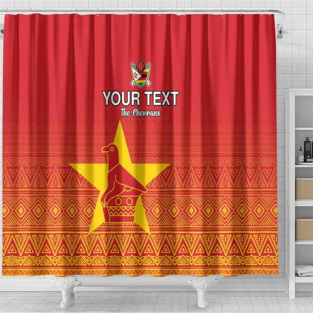 Custom Zimbabwe Cricket Shower Curtain Go Chevrons LT15