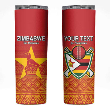 Custom Zimbabwe Cricket Skinny Tumbler Go Champions LT15