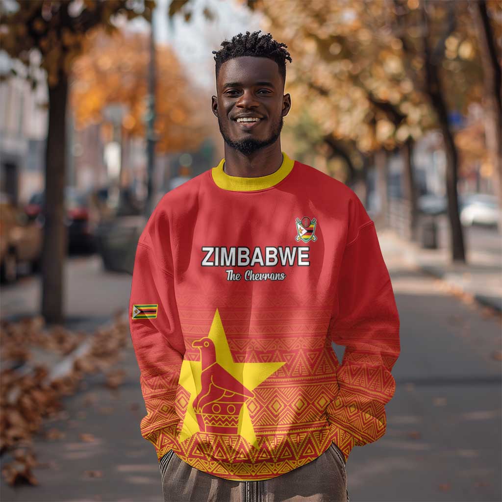 Custom Zimbabwe Cricket Sweatshirt Go Champions LT15