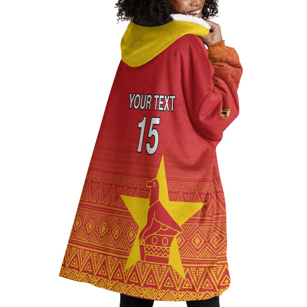 Custom Zimbabwe Cricket Wearable Blanket Hoodie Go Champions LT15