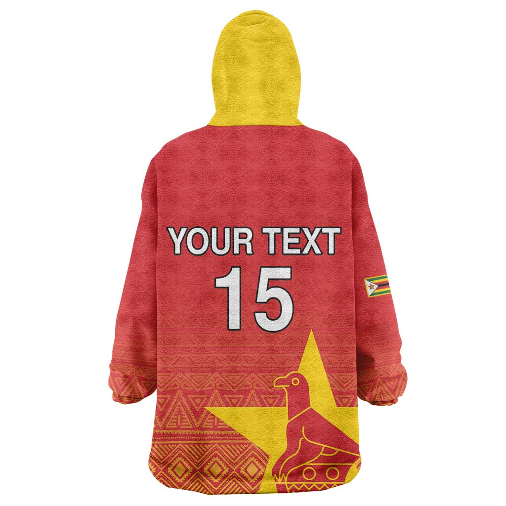 Custom Zimbabwe Cricket Wearable Blanket Hoodie Go Champions LT15