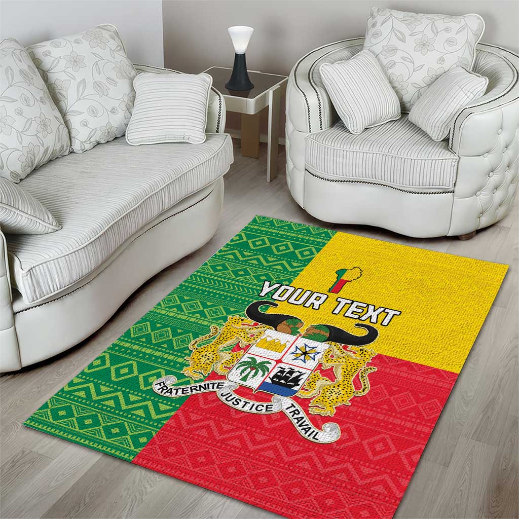 Personalised Afro Benin Area Rug Flag Style - African Pattern LT15