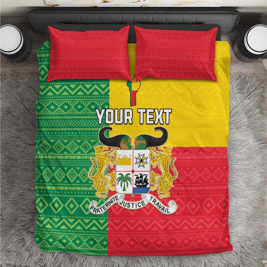 Personalised Afro Benin Bedding Set Flag Style - African Pattern LT15