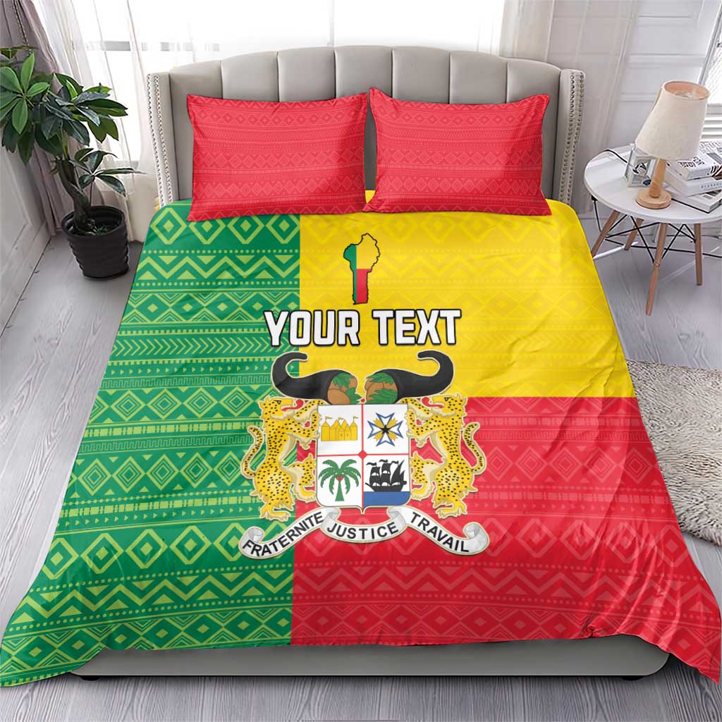Personalised Afro Benin Bedding Set Flag Style - African Pattern LT15