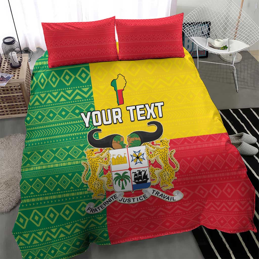 Personalised Afro Benin Bedding Set Flag Style - African Pattern LT15
