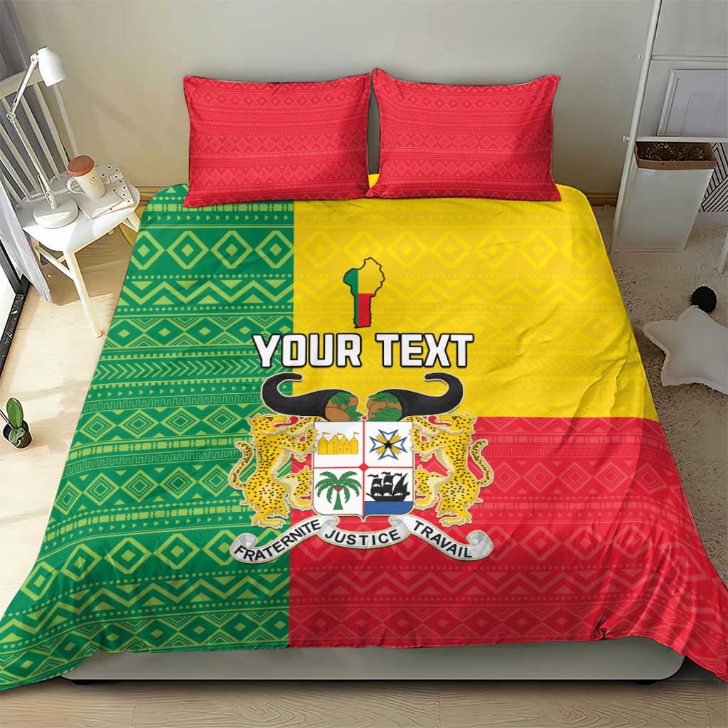 Personalised Afro Benin Bedding Set Flag Style - African Pattern LT15