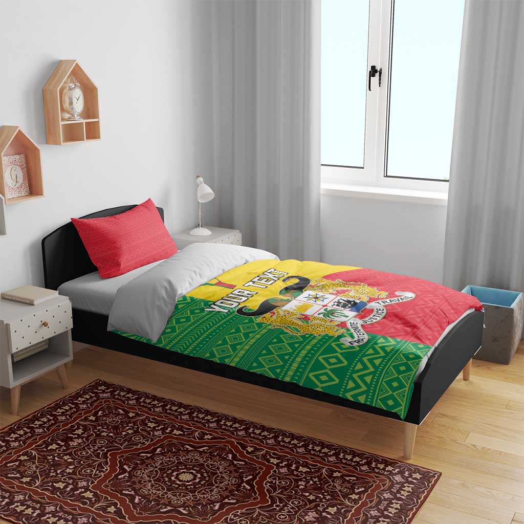 Personalised Afro Benin Bedding Set Flag Style - African Pattern LT15