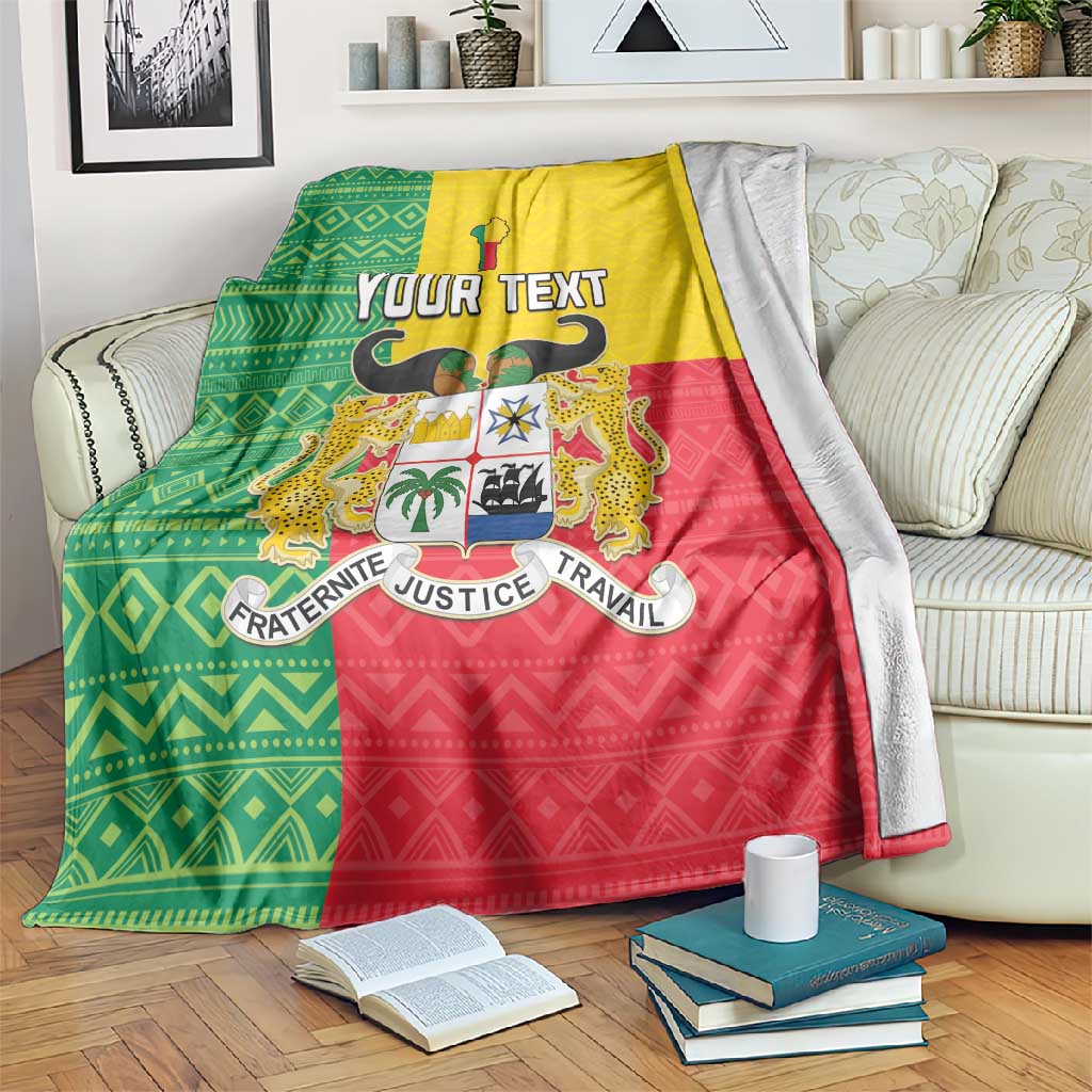 Personalised Afro Benin Blanket Flag Style - African Pattern LT15